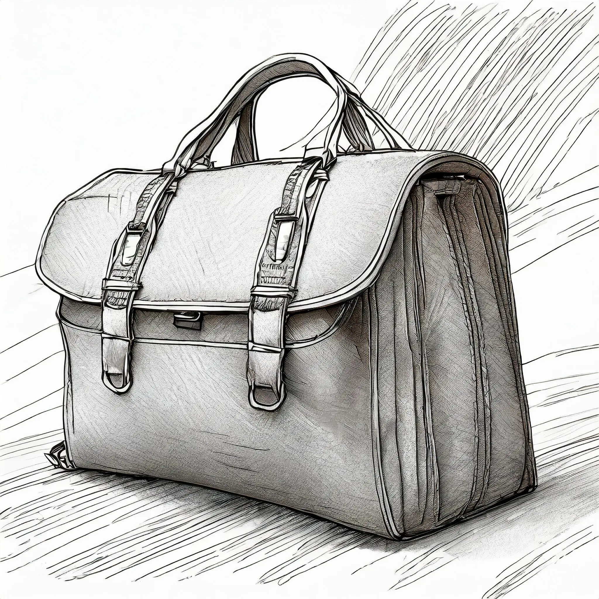 Image of a sketch of a bag